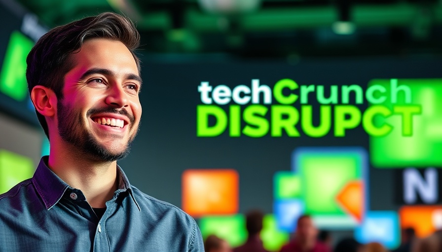 Colorful event poster for small business startup ideas at TechCrunch Disrupt