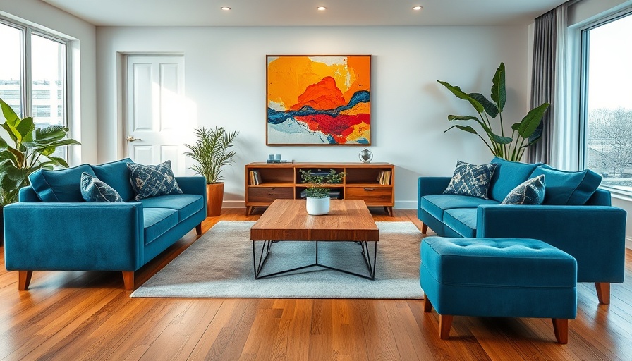 Modern living room showcasing stylish staging tips