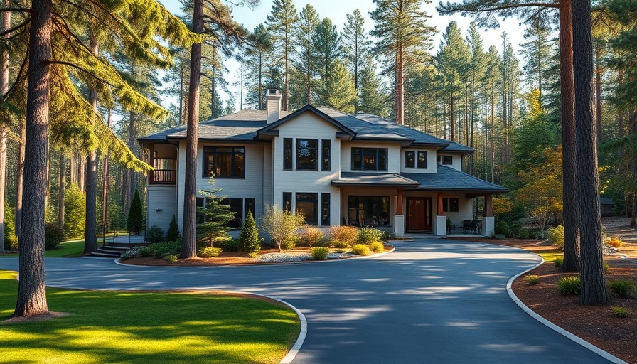 Modern house surrounded by trees, title insurance cost context.