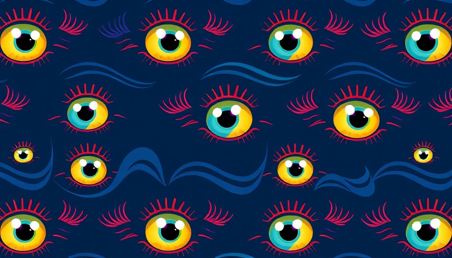 Stylized eyes pattern depicting corporate espionage theme.