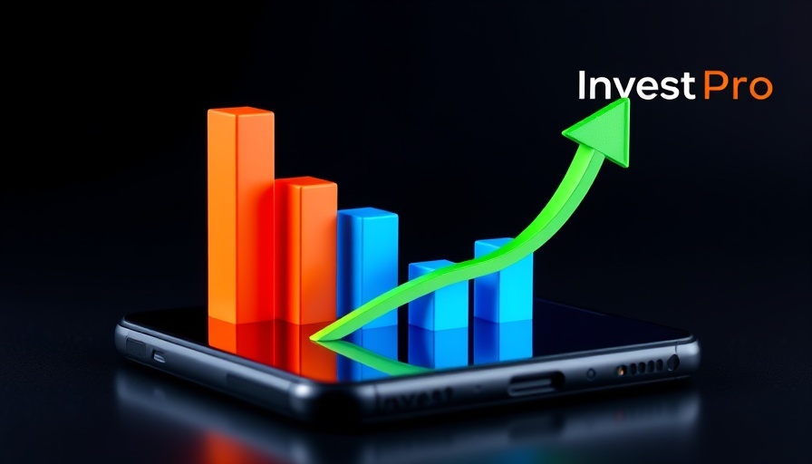 3D chart on phone showing financial growth with InvestingPro logo.