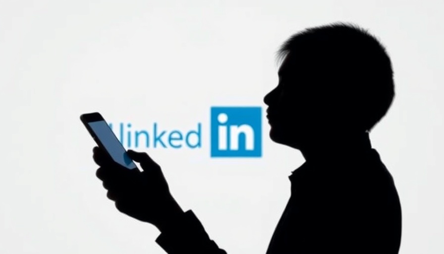 AI writing assistant popularity concept with LinkedIn logo and smartphone.