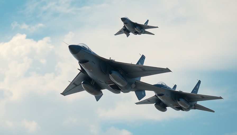 Stealth aircraft flying in formation, U.S. bombing Iran nuclear sites market impact concept.
