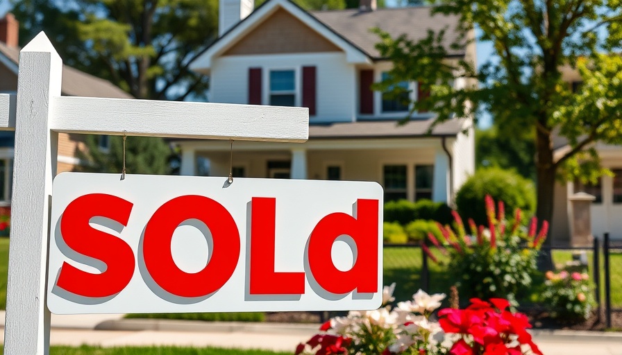Rent-back agreement signifying house sold with 'sold' sign.