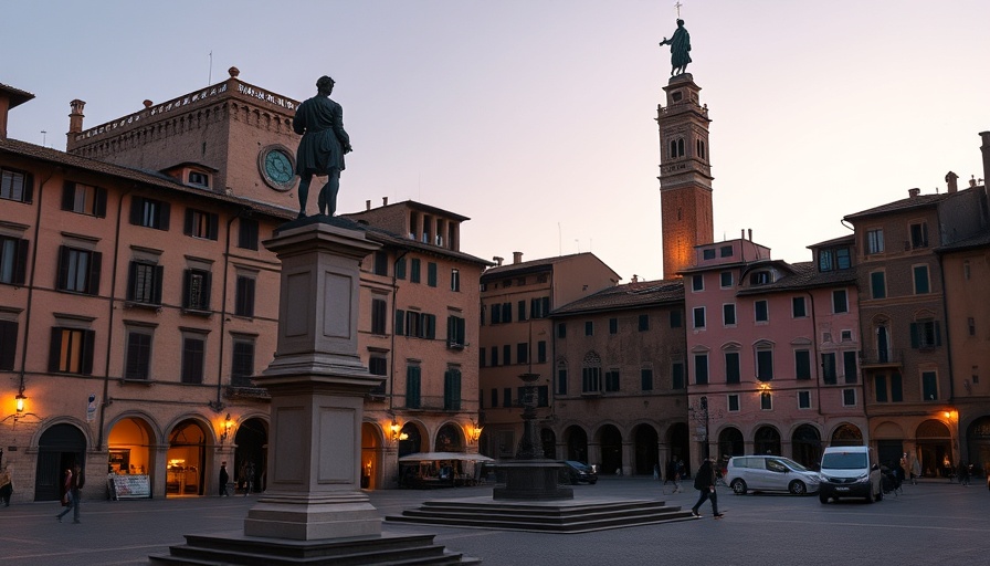 Historic Piazza in Siena featuring medieval architecture during twilight.