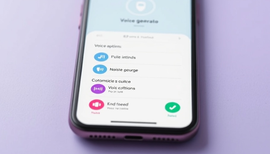 Voice generation app interface with various voice options on smartphone.