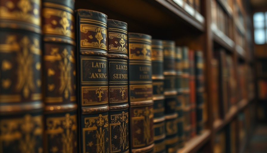 Antique books on wooden shelf highlighting AI copyright lawsuit.