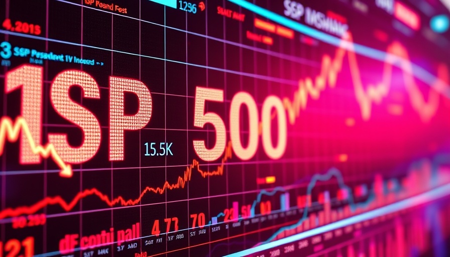 Dynamic growth chart with Investing Pro and S&P 500 data, futuristic style.