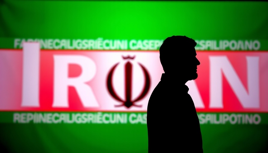 US stock market news: Silhouette of a male figure with 'Iran' in the background.