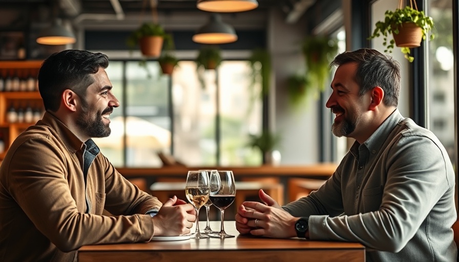 Two men conversing at a cafe about OpenAI Jony Ive rival startup accusations.