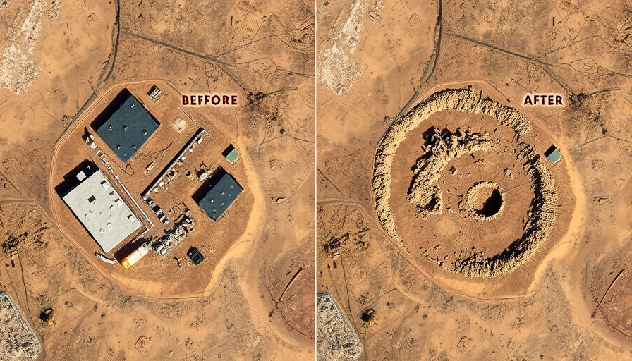 Satellite imagery showing U.S. strikes on Iran nuclear program site.