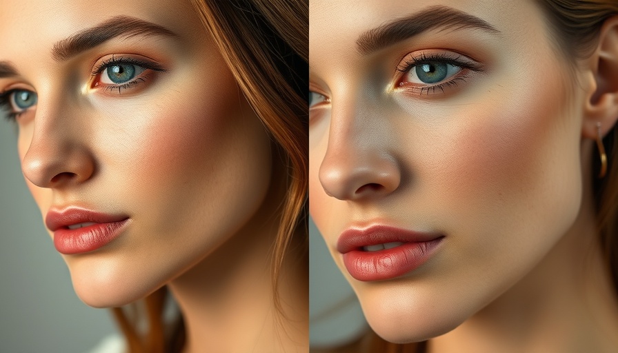 Facial harmony techniques before and after transformation.