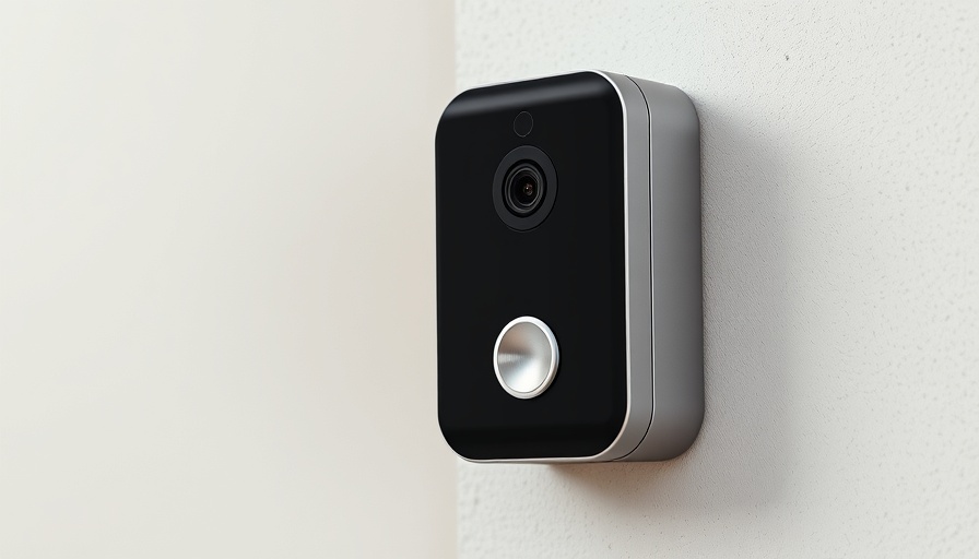 Modern smart doorbell with AI in home security technology.