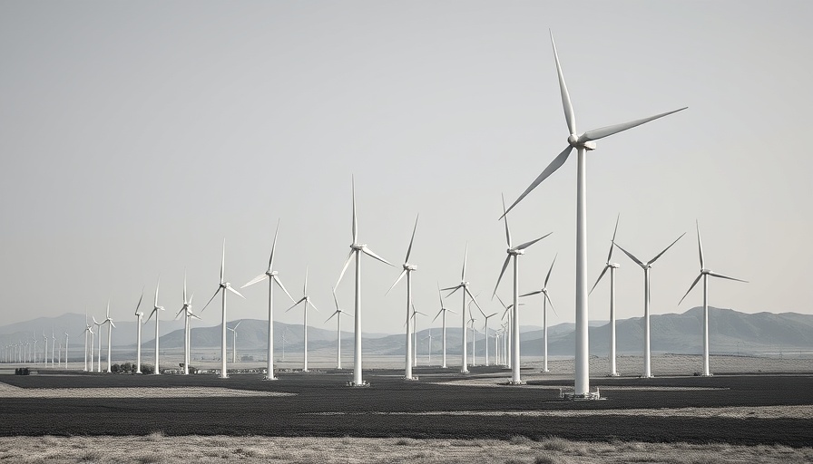 Airloom Energy wind power innovation with turbine array in open landscape.