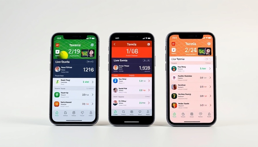 Apple Sports app shows live tennis scores on smartphones.
