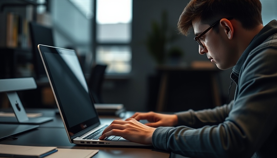 Person using laptop in office, related to Veteran Assistance Programs 2025.