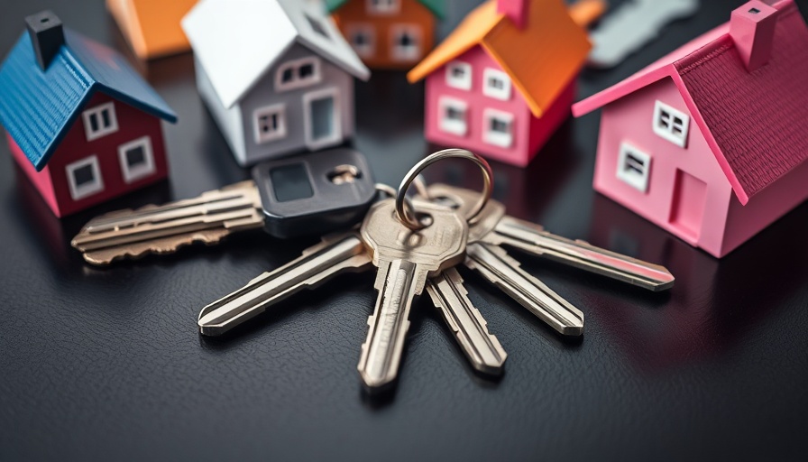 House keys with miniature homes symbolize use and occupancy agreements.