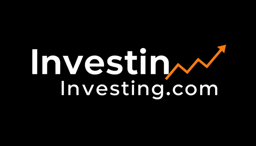 Investing.com logo with zigzag orange line on black background.