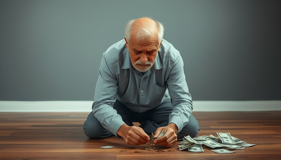 Distressed man losing money highlighting life insurance mistakes.