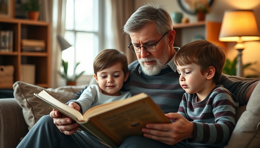 Father and kids reading together, symbolizing financial planning for stay-at-home dads.