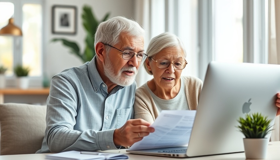 Elderly couple planning finances at home, retirement planning without an advisor.