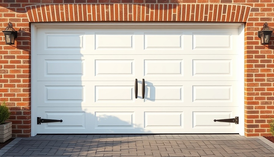 Affordable Garage Door Transformation with decorative black accents.