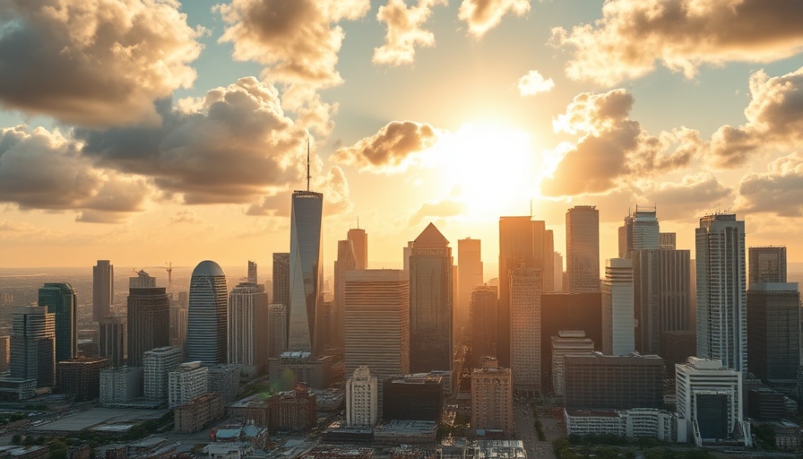 Sunlit urban skyline illustrating the best states to buy an established business.