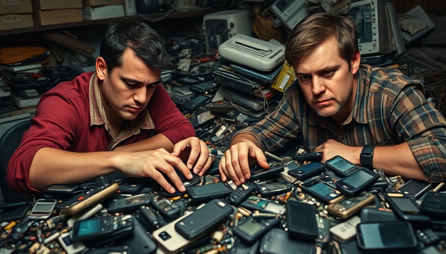 Circular economy in India's electronics; workers sorting e-waste.