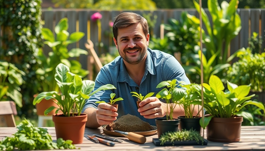 Easy propagation tips for a gorgeous garden with a young man demonstrating in a sunny backyard.