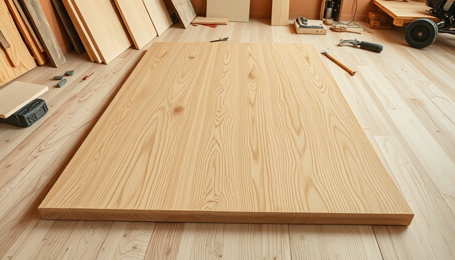 Wooden panel installation for kitchen island in progress