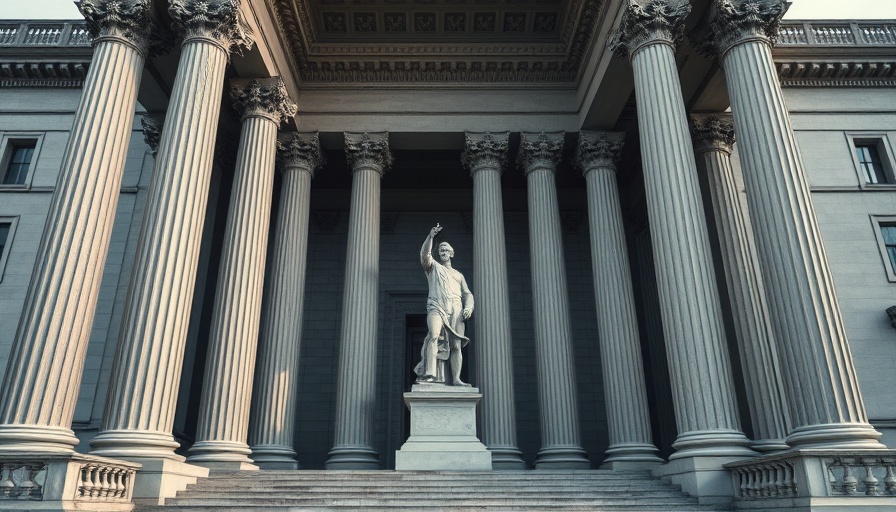 Neoclassical government building representing foreign revenge tax repeal.