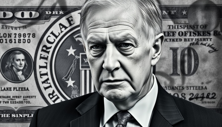 Federal Reserve chair nomination concept with emblem and currency.
