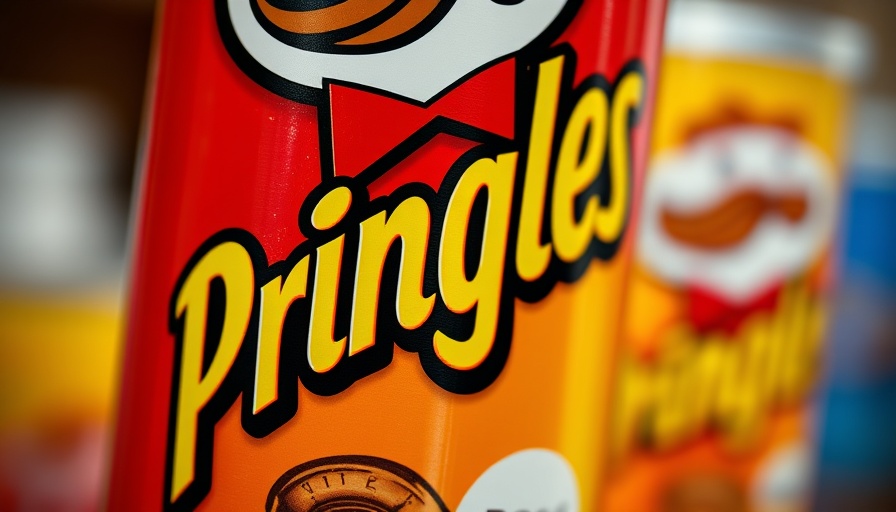 Close-up of Pringles can emphasizing colorful design, Mars Kellanova merger.