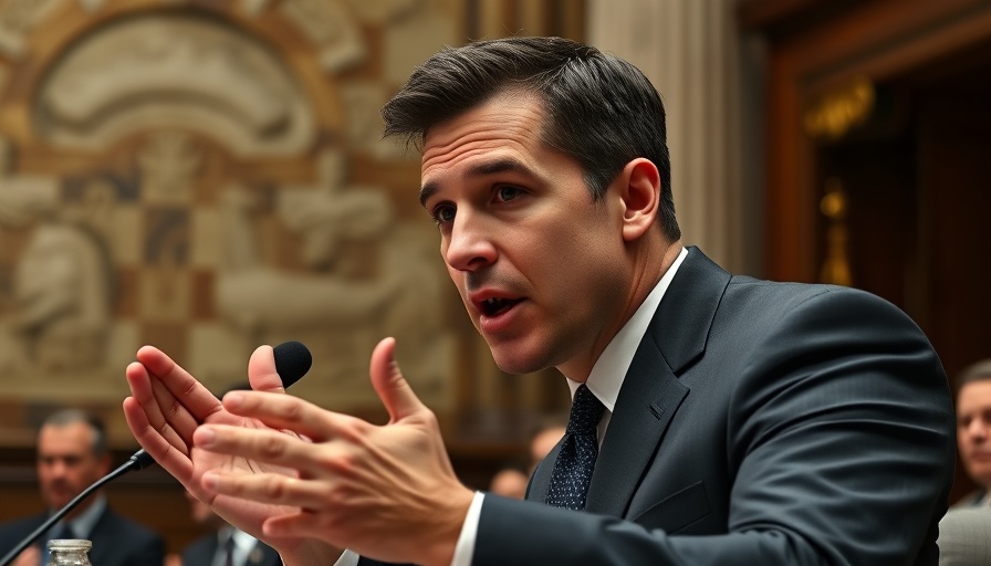 Confident speaker at Senate hearing, Medicaid cuts violation discussion.