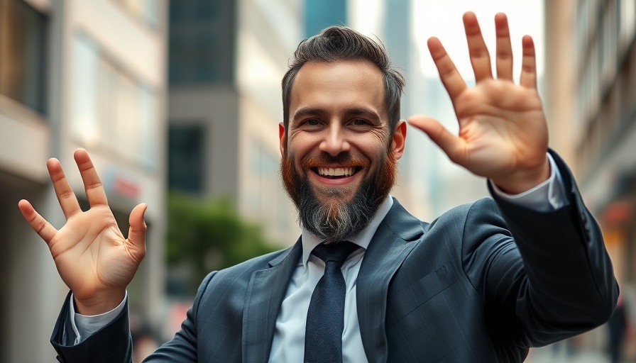 Smiling man in suit, symbolizing Wall Street trade deals and market stability.