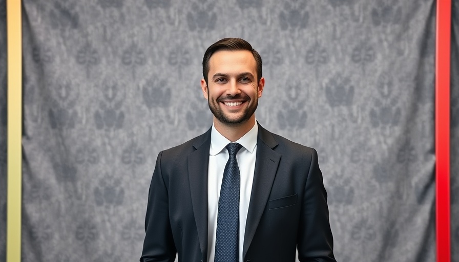 Professional portrait for a business event promoting how to start a business.