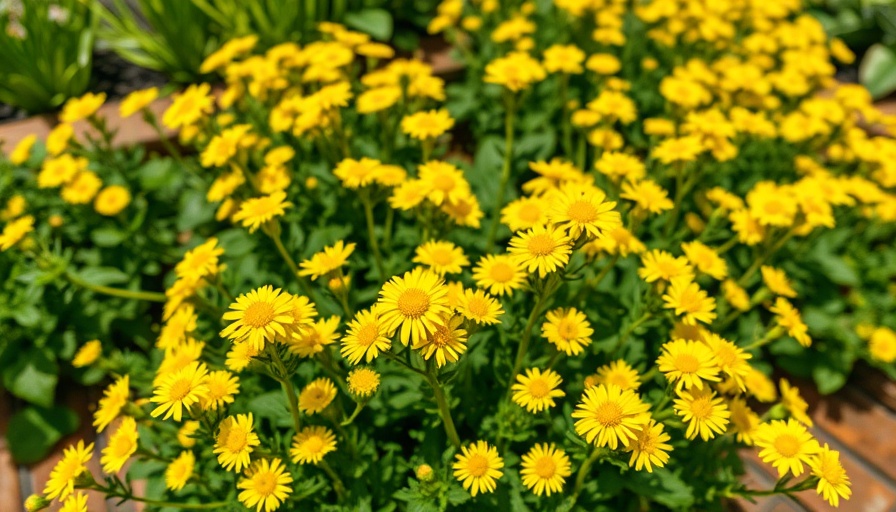 Lush yellow Dyer's woad flowers thriving in a garden bed