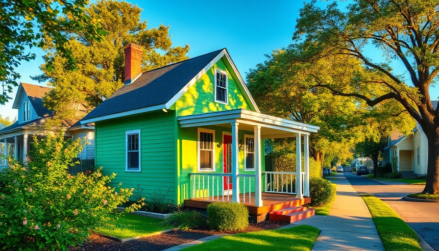 Charming small green house, ideal for first-time homebuyer mistakes concepts.
