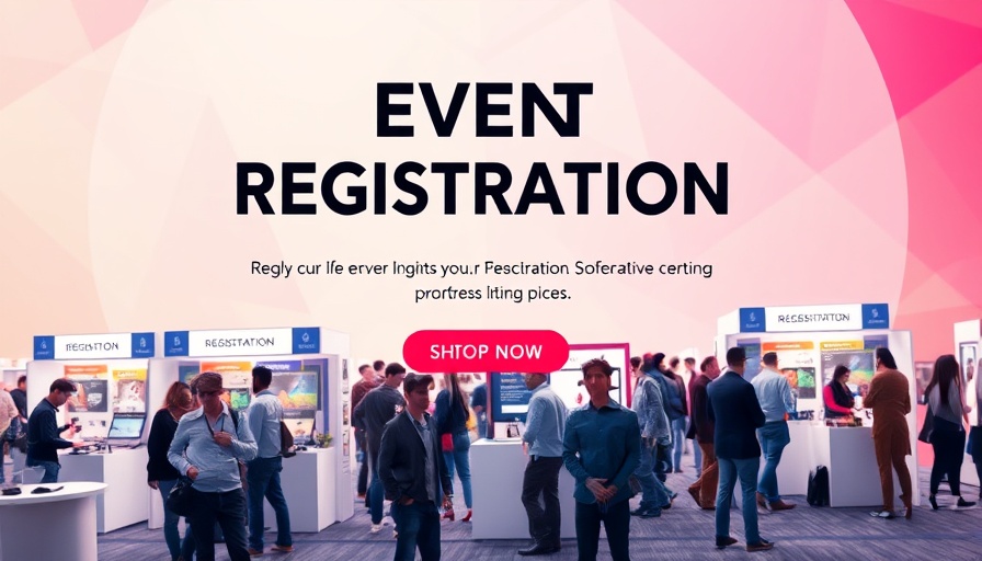 Modern graphic promoting business startup funding event with registration details.