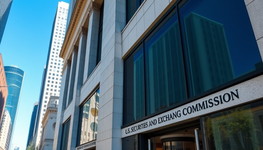 SEC building facade emphasizing transparency and architecture.