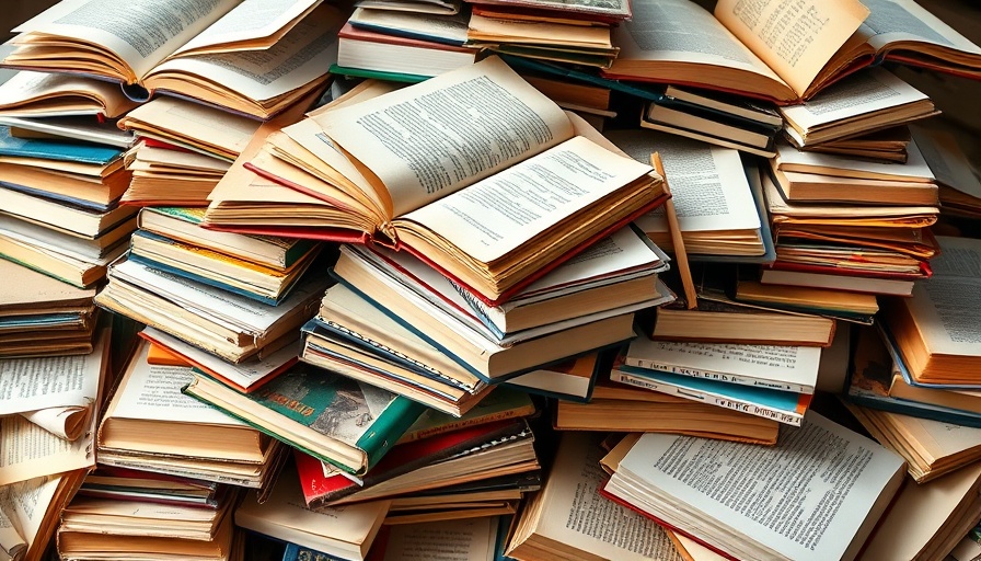 Stack of books highlighting texture and layers, symbolizing publishing industry.