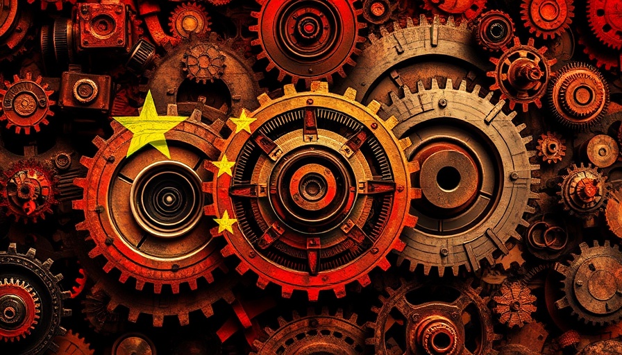 Abstract industrial scene highlighting vulnerabilities in Chinese industry.
