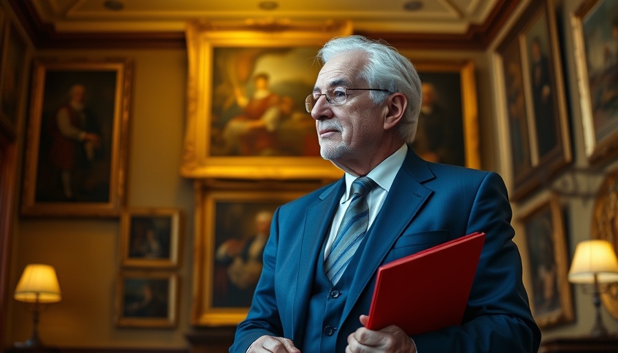 Elderly gentleman in a suit holding a red folder, 2026 Senate race.