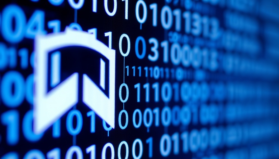 Digital technology with binary code and logo, recalibrating compensation in startups.