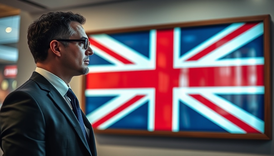 Man in suit contemplating Union Jack composition, Labour Party governance strategies.