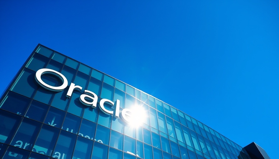 Oracle's sleek glass building highlighting $30 billion cloud contract.