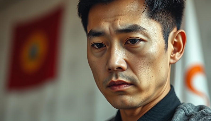 Focused Asian male contemplating, representing North Korean IT workers fraud scheme.