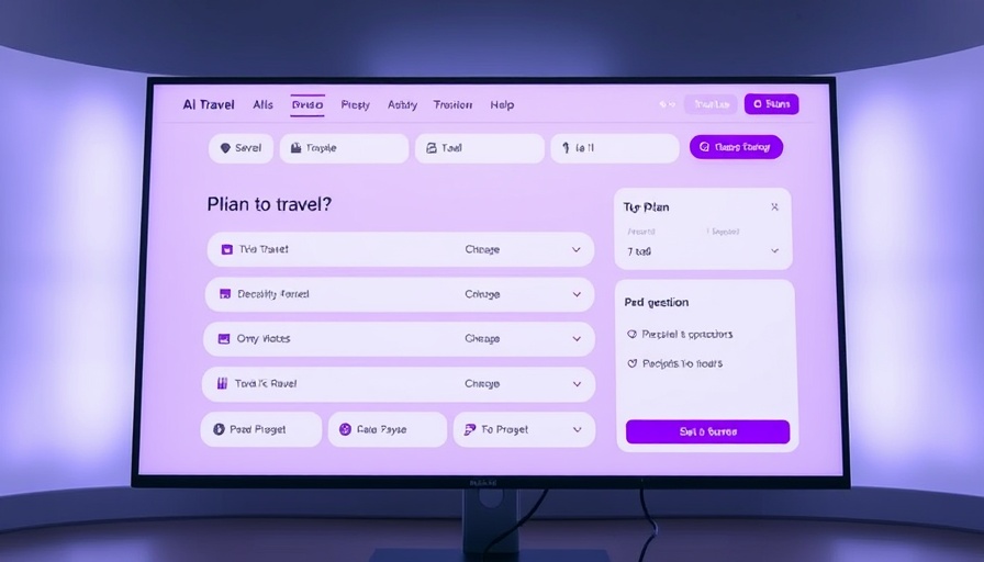 Interface of AI travel planning tool with trip customization options.
