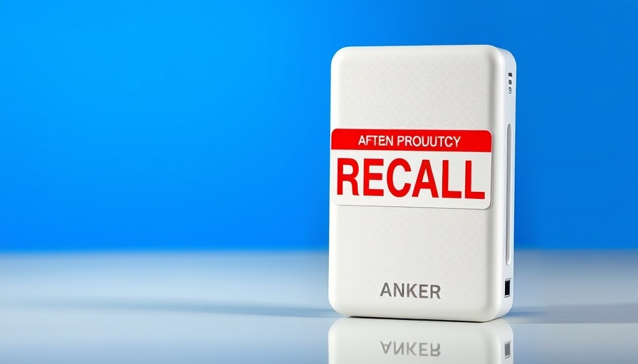 Anker power bank highlighted with a product recall alert.