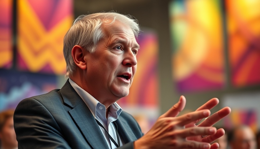 AI will replace 80% of jobs by 2030: Elderly man speaking at conference.